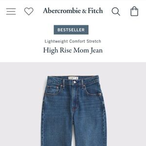 Abercrombie & Fitch the mom high rise fray vintage button fly 30 10 short